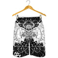 Black And White Demon Wicca Print Men's Shorts