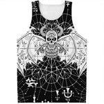 Black And White Demon Wicca Print Men's Tank Top