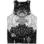 Black And White Demon Wicca Print Men's Tank Top