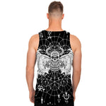 Black And White Demon Wicca Print Men's Tank Top