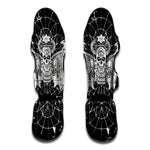 Black And White Demon Wicca Print Muay Thai Shin Guard