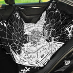 Black And White Demon Wicca Print Pet Car Back Seat Cover