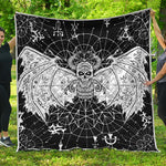 Black And White Demon Wicca Print Quilt