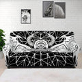 Black And White Demon Wicca Print Sofa Cover