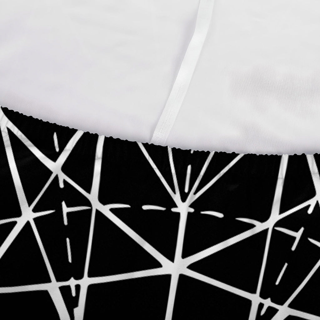 Black And White Demon Wicca Print Sofa Cover