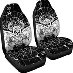 Black And White Demon Wicca Print Universal Fit Car Seat Covers