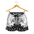 Black And White Demon Wicca Print Women's Shorts