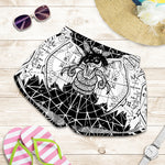 Black And White Demon Wicca Print Women's Shorts