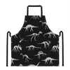 Black And White Dinosaur Fossil Print Apron