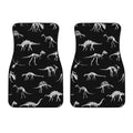 Black And White Dinosaur Fossil Print Front Car Floor Mats