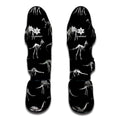 Black And White Dinosaur Fossil Print Muay Thai Shin Guards