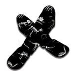 Black And White Dinosaur Fossil Print Muay Thai Shin Guard