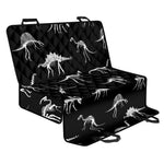 Black And White Dinosaur Fossil Print Pet Car Back Seat Cover