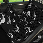 Black And White Dinosaur Fossil Print Pet Car Back Seat Cover