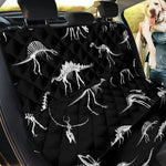 Black And White Dinosaur Fossil Print Pet Car Back Seat Cover