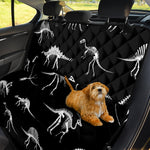 Black And White Dinosaur Fossil Print Pet Car Back Seat Cover