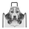 Black And White Drawing Beagle Print Apron