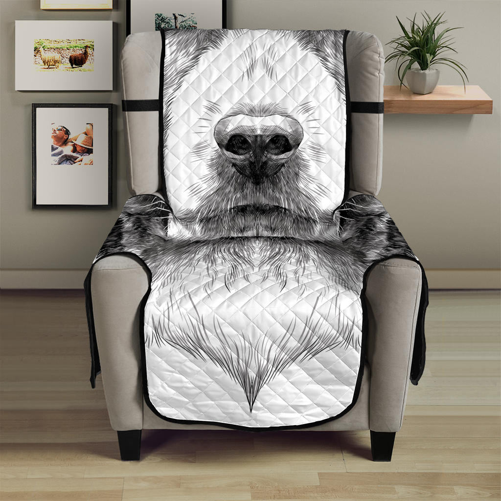 Black And White Drawing Beagle Print Armchair Protector