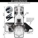 Black And White Drawing Beagle Print Armchair Protector