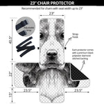 Black And White Drawing Beagle Print Armchair Protector