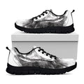 Black And White Drawing Beagle Print Black Running Shoes