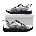 Black And White Drawing Beagle Print Black Sneakers