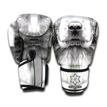 Black And White Drawing Beagle Print Boxing Gloves