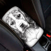 Black And White Drawing Beagle Print Car Center Console Cover