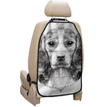 Black And White Drawing Beagle Print Car Seat Organizers