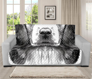 Black And White Drawing Beagle Print Futon Protector