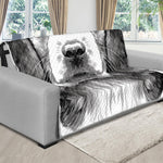 Black And White Drawing Beagle Print Futon Protector