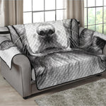 Black And White Drawing Beagle Print Loveseat Protector