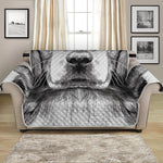 Black And White Drawing Beagle Print Loveseat Protector