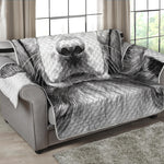 Black And White Drawing Beagle Print Loveseat Protector