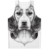 Black And White Drawing Beagle Print Men's Tank Top