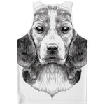 Black And White Drawing Beagle Print Men's Tank Top