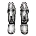 Black And White Drawing Beagle Print Muay Thai Shin Guards
