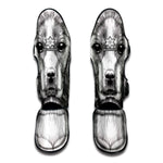 Black And White Drawing Beagle Print Muay Thai Shin Guard