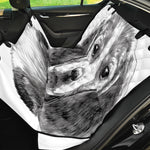 Black And White Drawing Beagle Print Pet Car Back Seat Cover