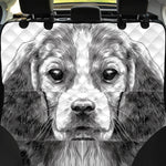 Black And White Drawing Beagle Print Pet Car Back Seat Cover