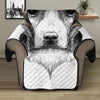 Black And White Drawing Beagle Print Recliner Protector