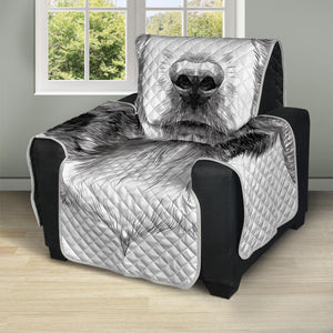 Black And White Drawing Beagle Print Recliner Protector