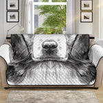 Black And White Drawing Beagle Print Sofa Protector