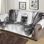 Black And White Drawing Beagle Print Sofa Protector