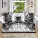 Black And White Drawing Beagle Print Sofa Protector