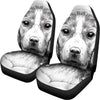 Black And White Drawing Beagle Print Universal Fit Car Seat Covers