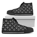 Black And White Dream Catcher Print Black High Top Sneakers