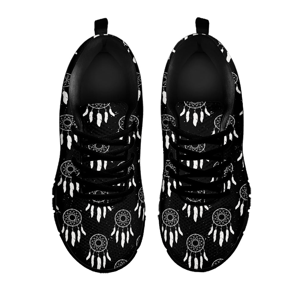 Black And White Dream Catcher Print Black Sneakers