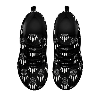 Black And White Dream Catcher Print Black Sneakers