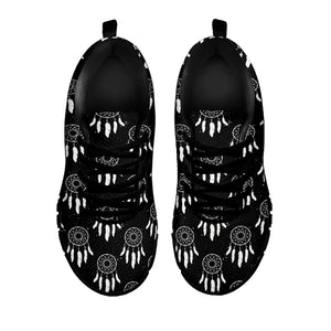 Black And White Dream Catcher Print Black Sneakers